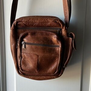 Vintage Lopez Camacho Brown Leather Shoulder /Crossbody Bag MexicoVintage